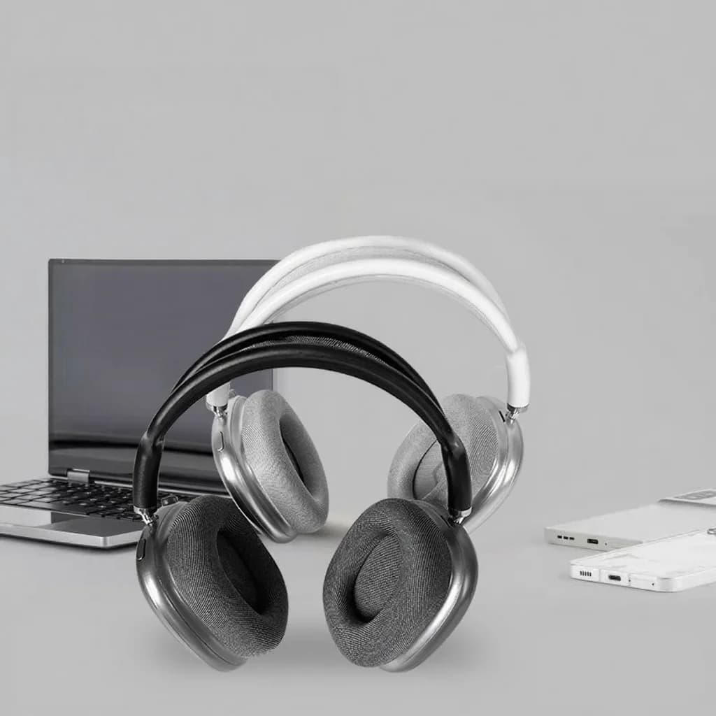 Casque sans fil supra-auriculaire avec coussinets magnétiques et bandeau en maille