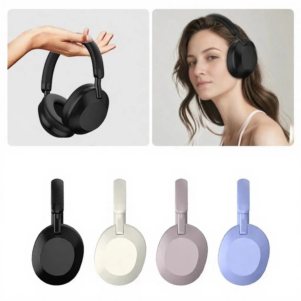 Casque sans fil à réduction active du bruit Bluetooth 5.4 Supra-auriculaire