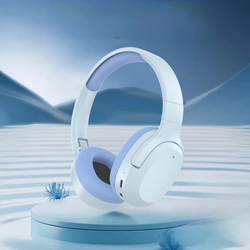 Casque Bluetooth supra-auriculaire avec basses, prise AUX et support carte TF