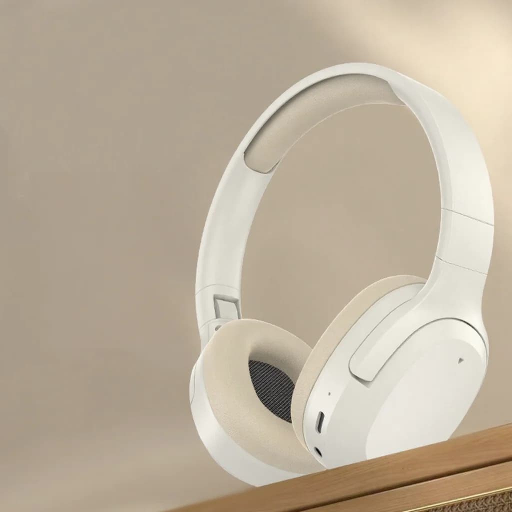 Casque Bluetooth supra-auriculaire avec basses, prise AUX et support carte TF