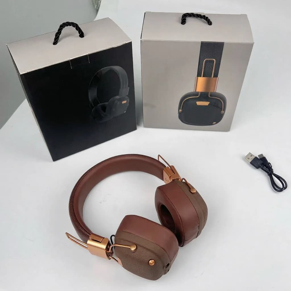 Casque Bluetooth sans fil rétro supra-auriculaire avec modes EQ
