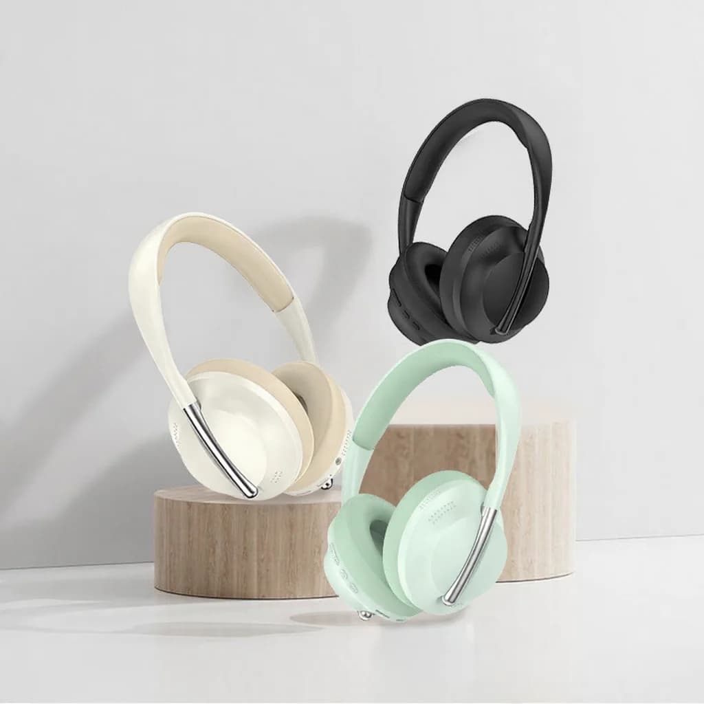 Casque sans fil supra-auriculaire avec emplacement pour carte TF et entrée AUX