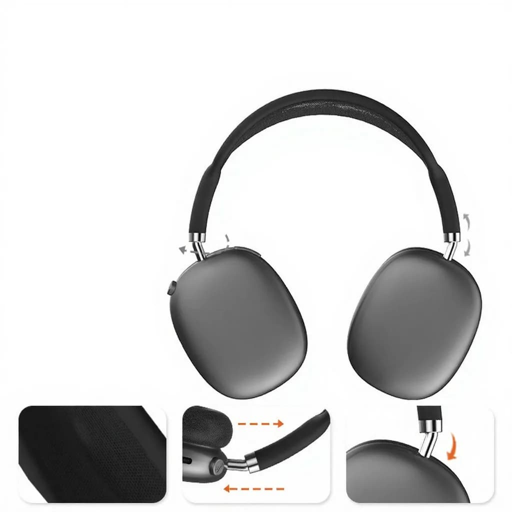 Casque sans fil Bluetooth avec radio FM et lecteur de carte TF