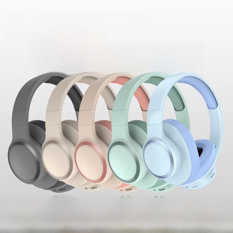 Casque Bluetooth sans fil supra-auriculaire avec radio FM et emplacement pour carte TF