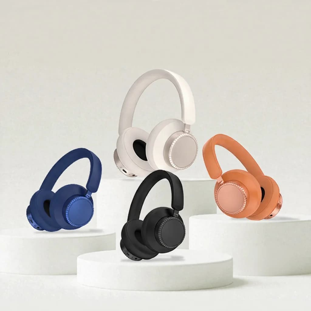Casque sans fil Bluetooth à réduction active du bruit supra-auriculaire avec micro