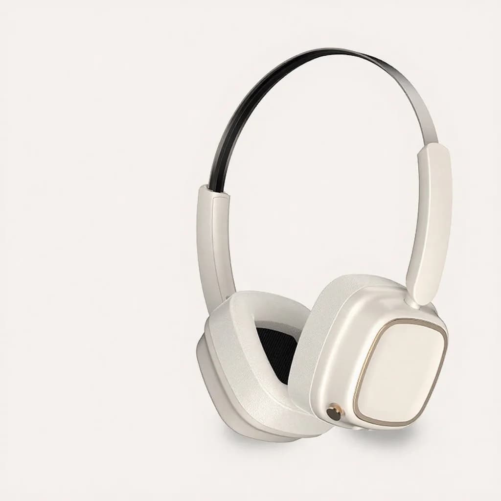 Casque sans fil rétro supra-auriculaire Bluetooth 5.4 stéréo basses