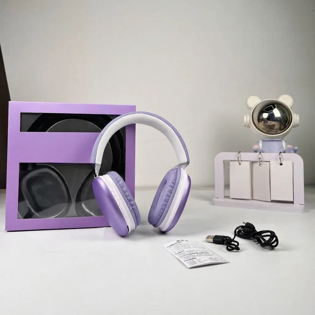 Casque sans fil supra-auriculaire avec Bluetooth 5.4 et longue autonomie