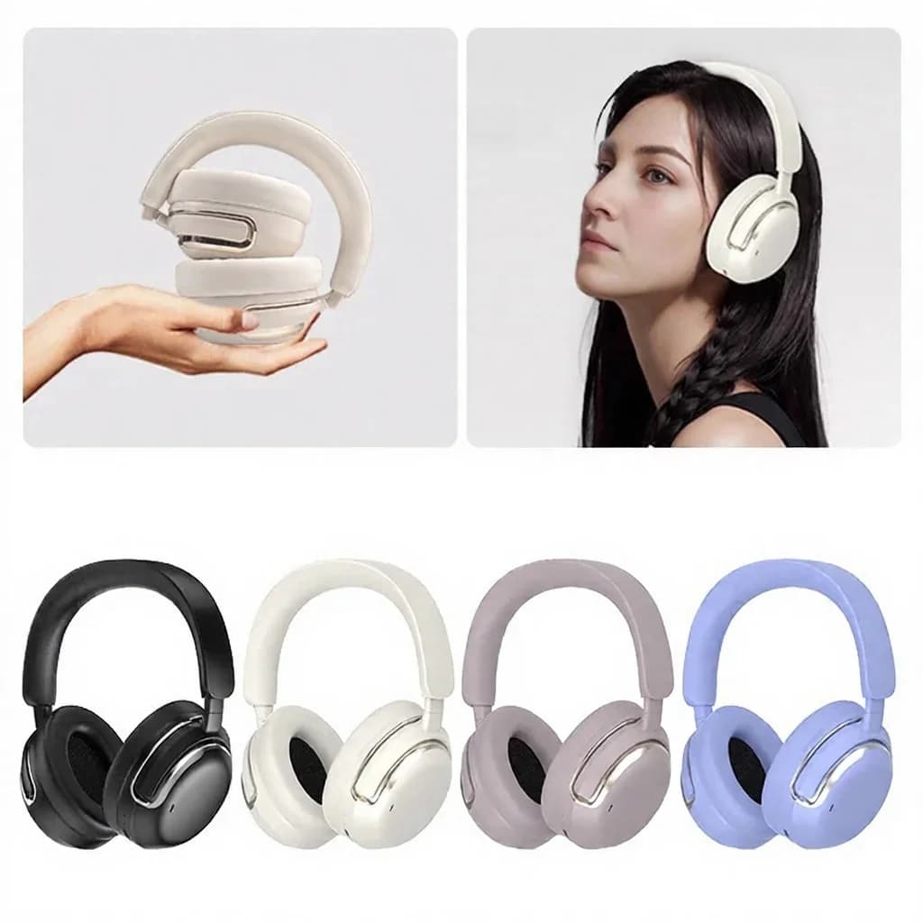 Casque sans fil supra-auriculaire avec réduction active du bruit et longue autonomie