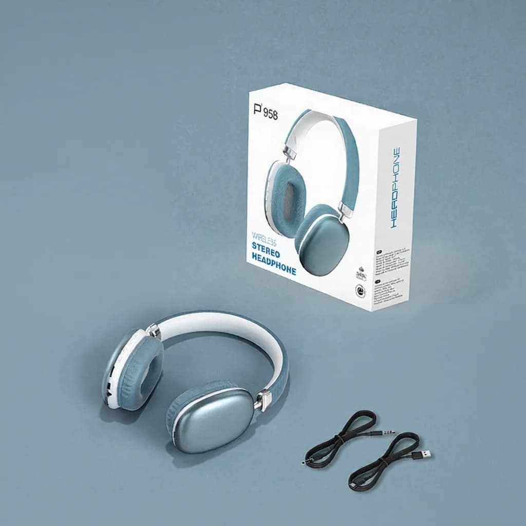 Casque sans fil supra-auriculaire avec radio FM et slot pour carte TF