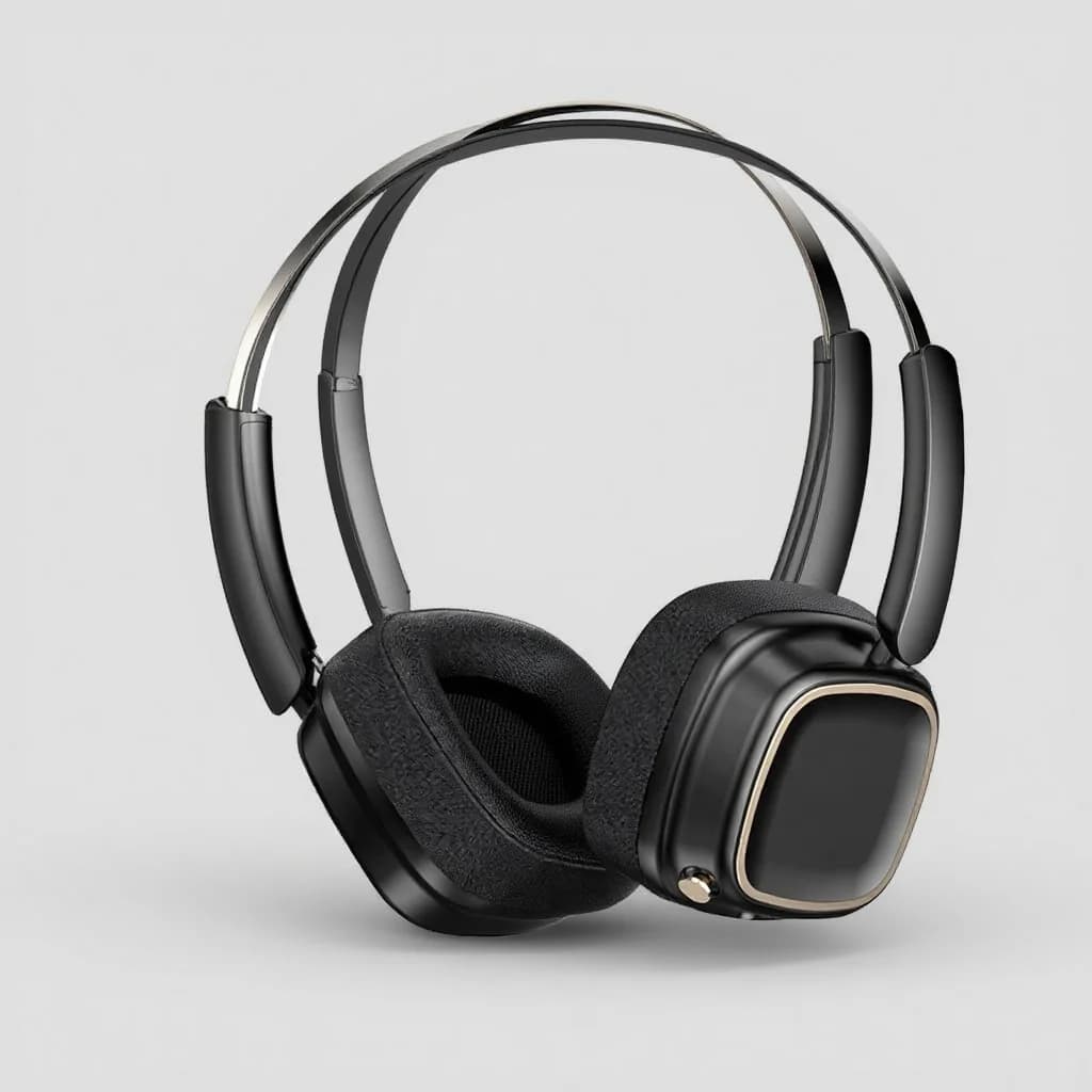 Casque sans fil rétro supra-auriculaire Bluetooth 5.4 stéréo basses