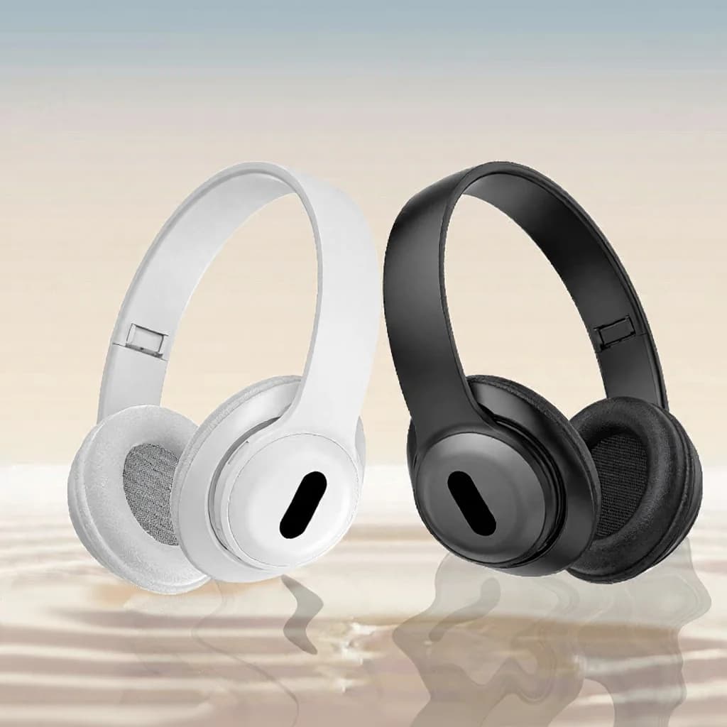 Casque sans fil supra-auriculaire Bluetooth avec radio FM et slot carte TF