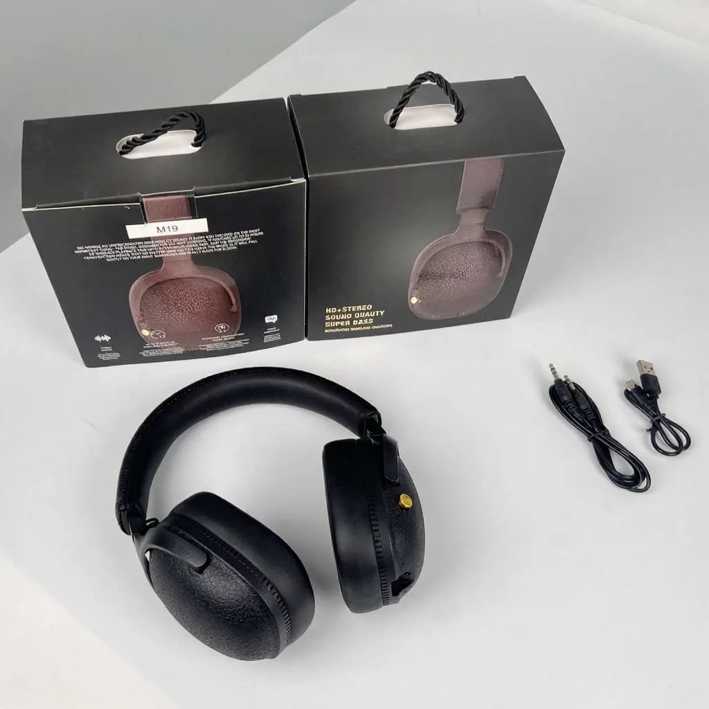 Casque rétro sans fil supra-auriculaire avec charge Type-C et emplacement pour carte TF