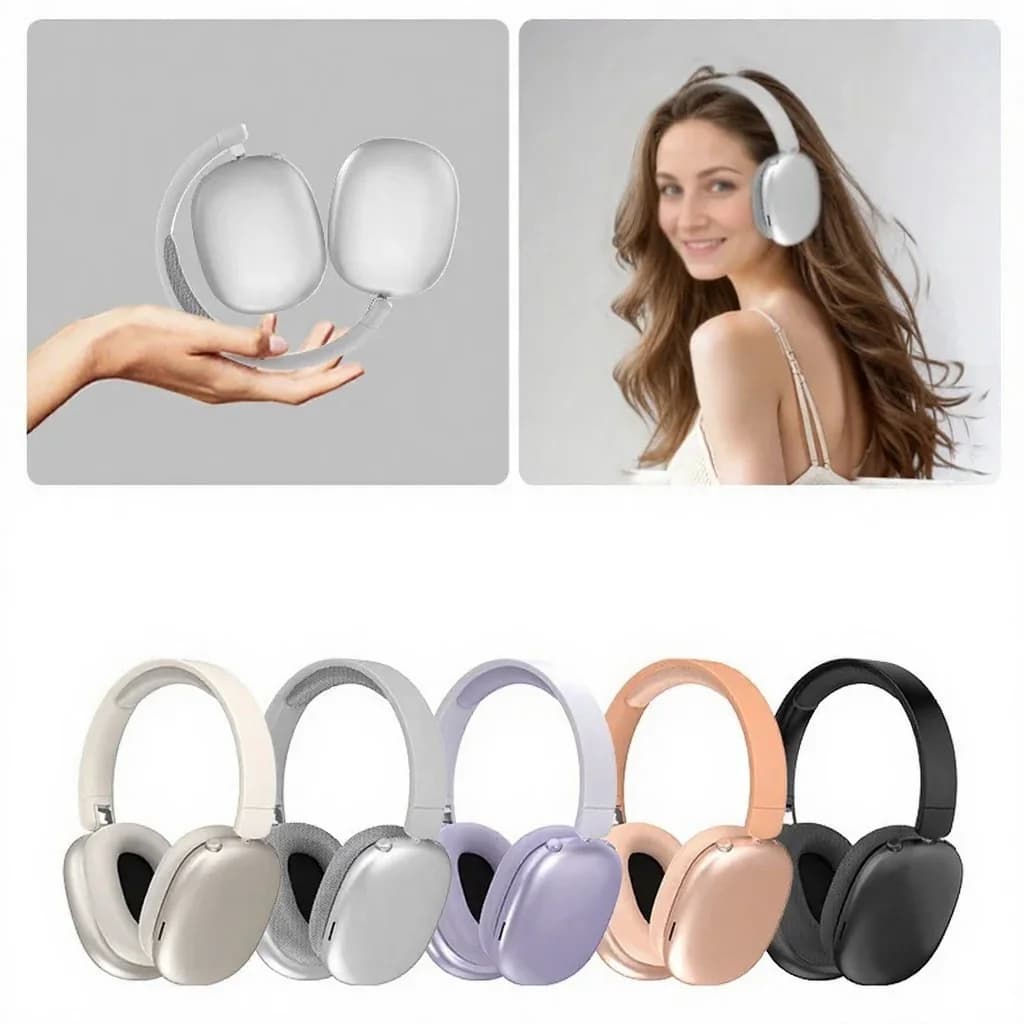 Casque Sans Fil Bluetooth Supra-auriculaire avec Radio FM et Logement Carte TF