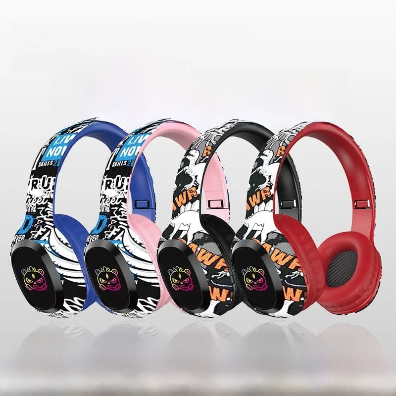 Casque sans fil supra-auriculaire avec slot carte TF et Bluetooth