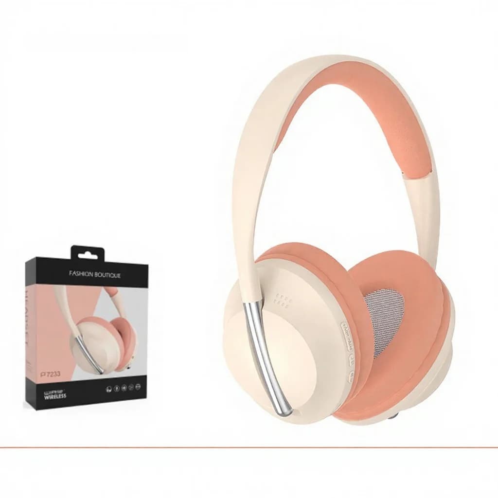 Casque sans fil supra-auriculaire avec emplacement pour carte TF et entrée AUX