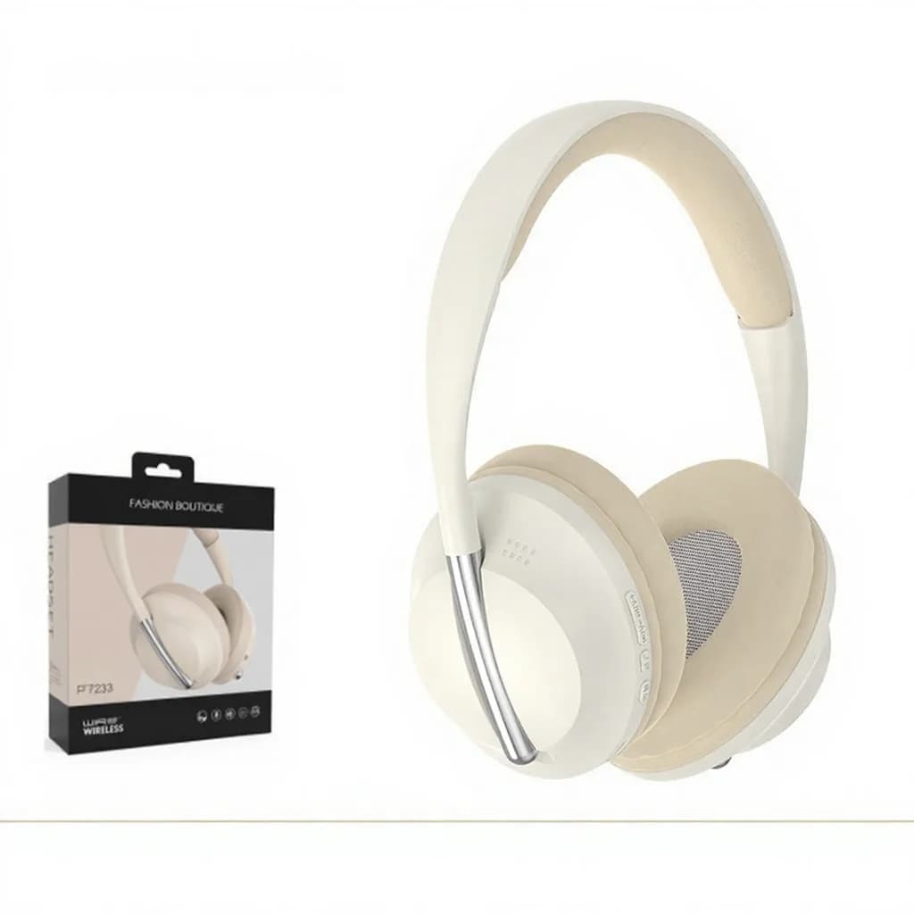 Casque sans fil supra-auriculaire avec emplacement pour carte TF et entrée AUX
