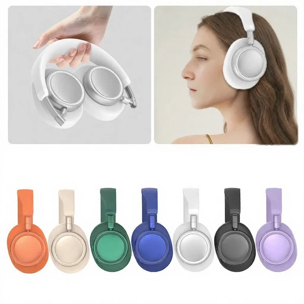 Casque sans fil Bluetooth supra-auriculaire avec basses profondes et charge Type-C
