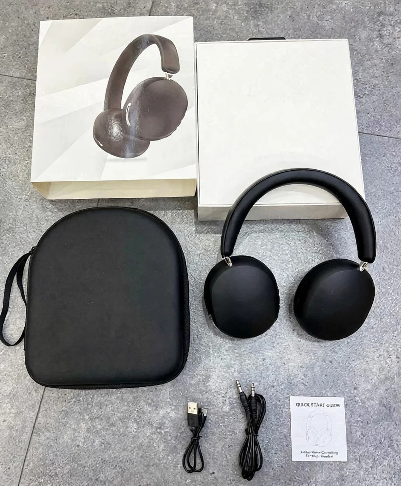 Casque sans fil supra-auriculaire ANC avec coussinets en cuir protéiné