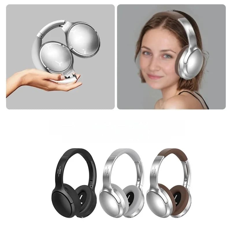 Casque Bluetooth rétro supra-auriculaire avec radio FM et mode filaire