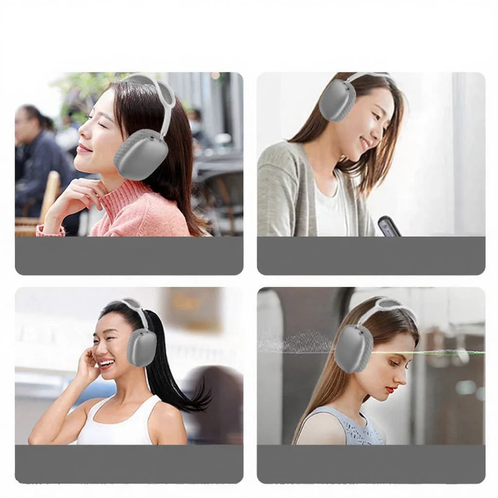 Casque sans fil supra-auriculaire avec oreillettes magnétiques et arceau en maille