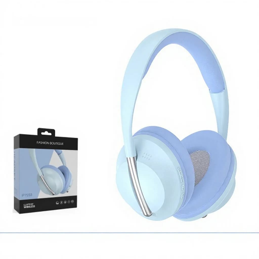 Casque sans fil supra-auriculaire avec emplacement pour carte TF et entrée AUX