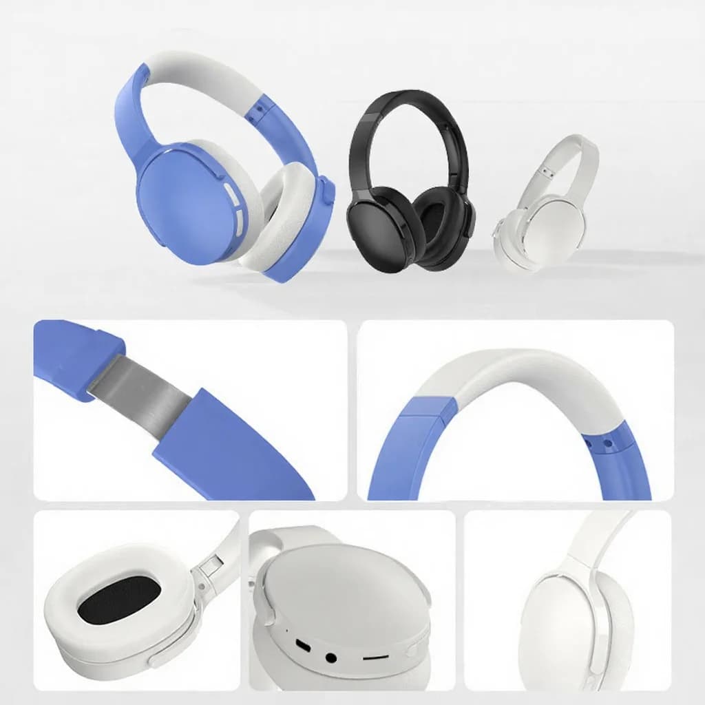 Casque Bluetooth supra-auriculaire avec FM, carte TF, modes EQ et micro