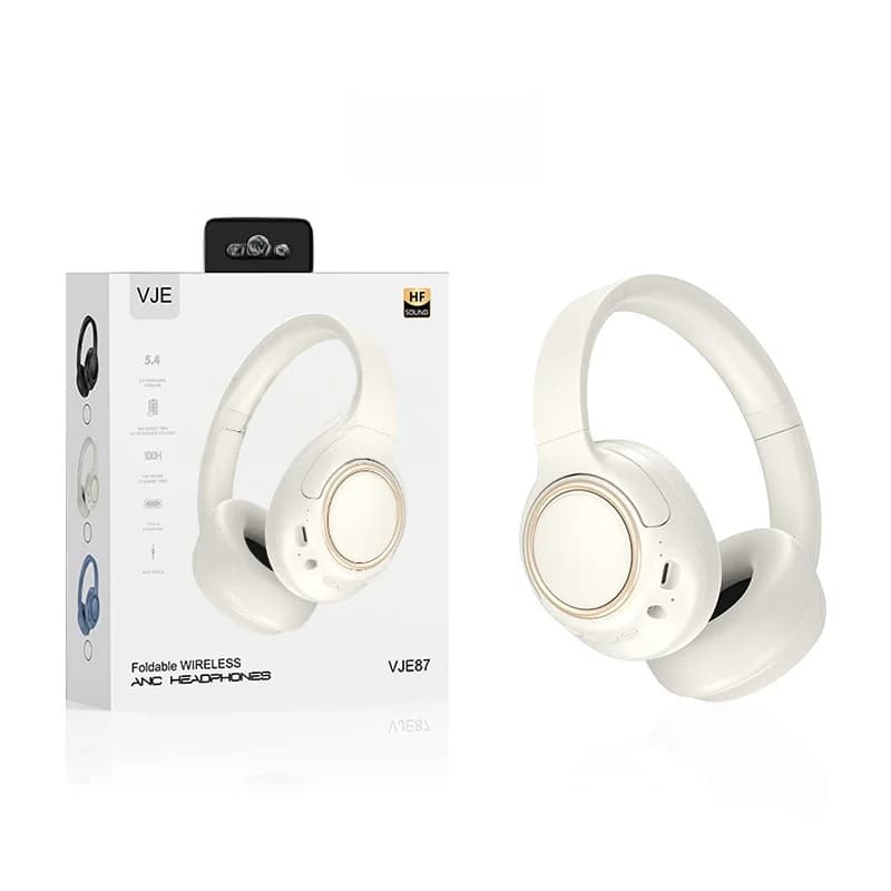 Casque sans fil supra-auriculaire avec réduction de bruit et longue autonomie