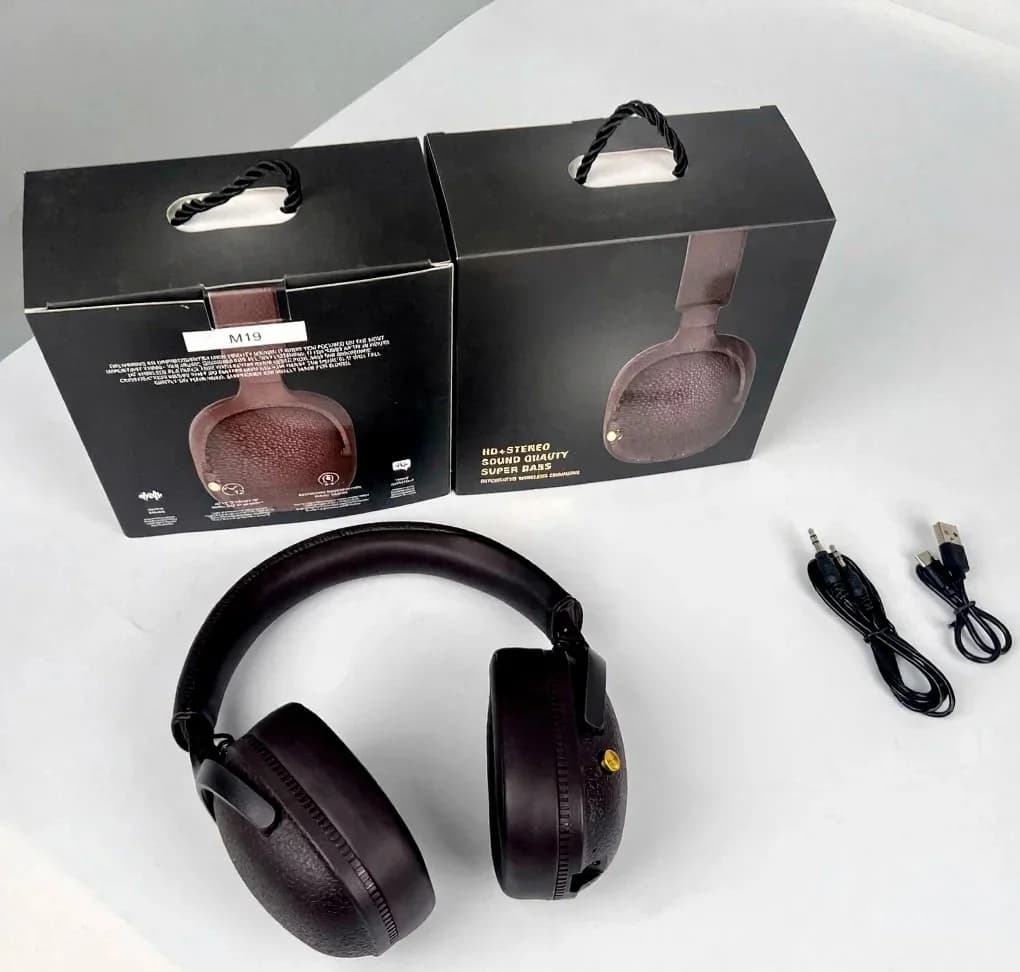 Casque rétro sans fil supra-auriculaire avec charge Type-C et emplacement pour carte TF