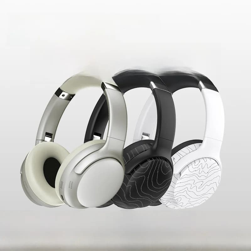Casque Bluetooth sans fil supra-auriculaire avec radio FM et réduction de bruit