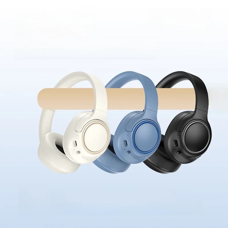 Casque sans fil supra-auriculaire avec réduction de bruit et longue autonomie
