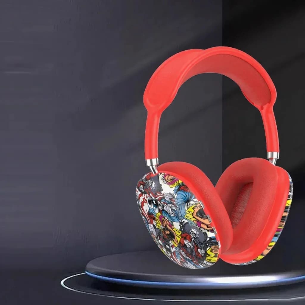 Casque Sans Fil Supra-auriculaire Graffiti avec Radio FM et Lecteur TF