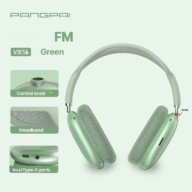 Casque supra-auriculaire Bluetooth 5.4 avec molette rotative et radio FM