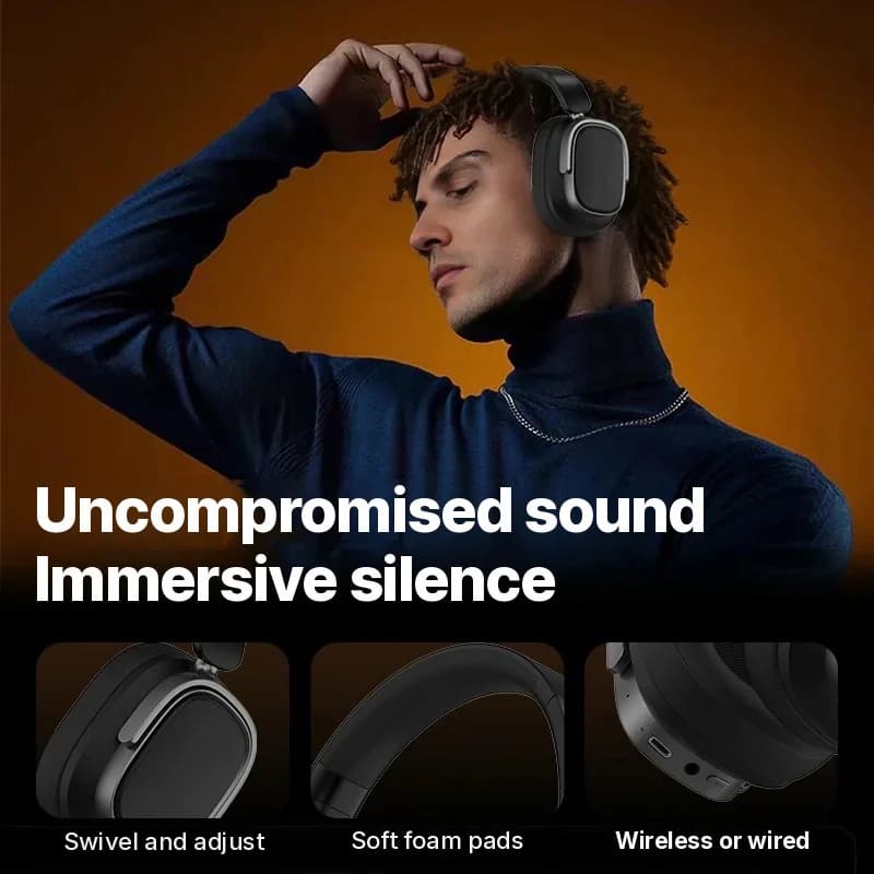 Casque sans fil supra-auriculaire réduction active de bruit 35H