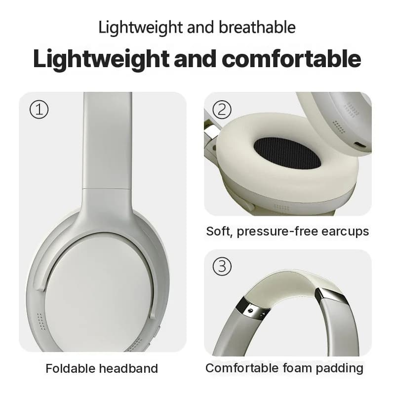 Casque Bluetooth sans fil supra-auriculaire avec micro et modes EQ multiples