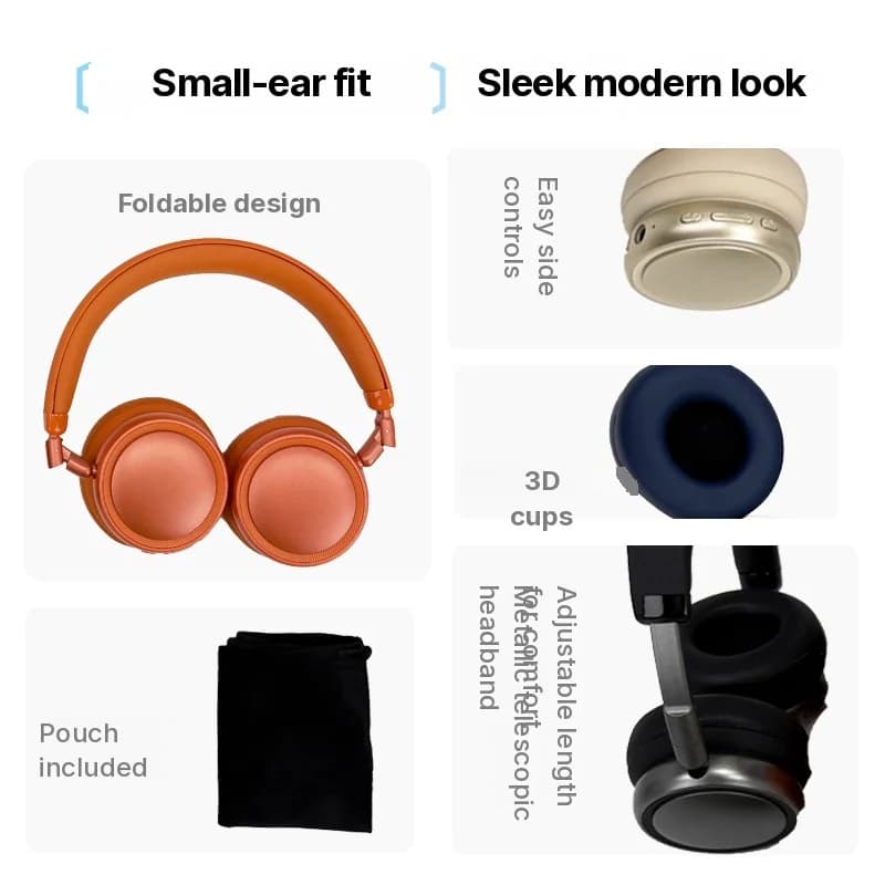 Casque sans fil supra-auriculaire avec réduction active du bruit et autonomie de 35 h