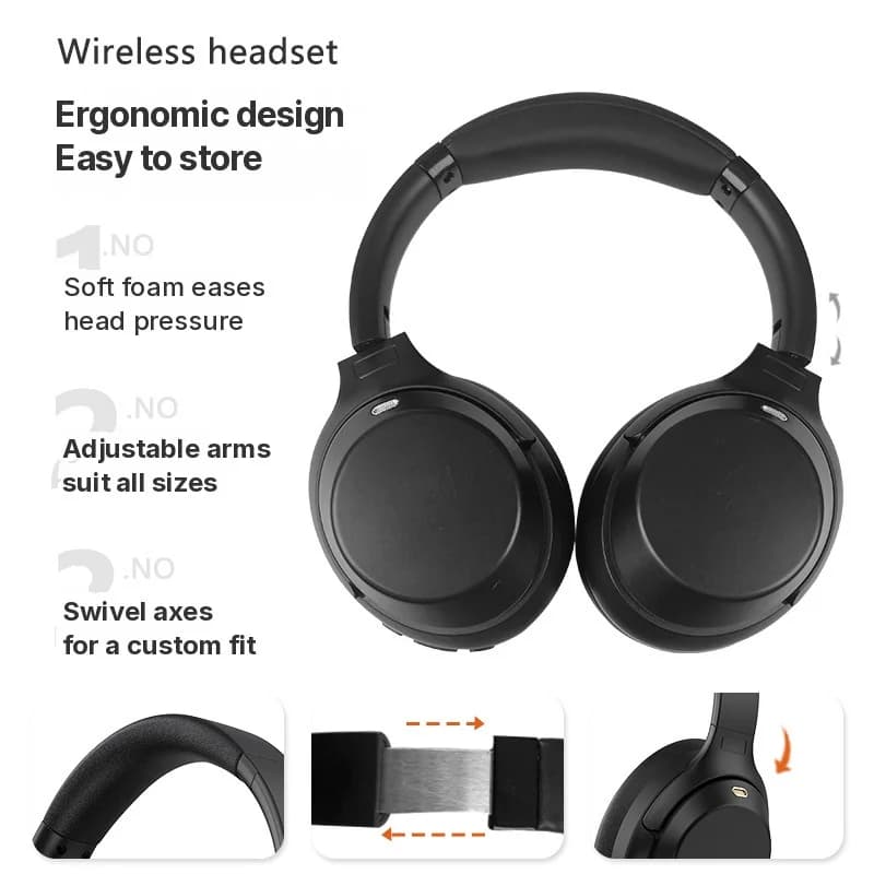 Casque Bluetooth sans fil supra-auriculaire avec réduction active du bruit