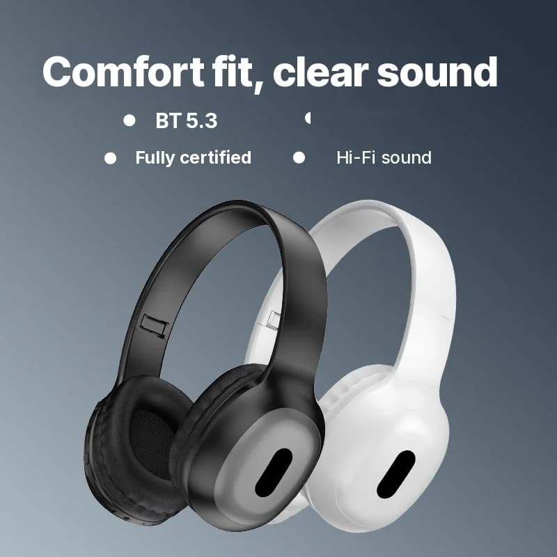 Casque Bluetooth supra-auriculaire avec lecteur de carte TF et entrée AUX