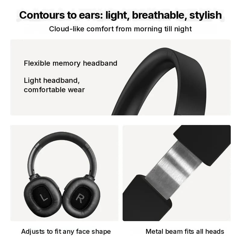 Casque Bluetooth sans fil ANC circum-auriculaire longue autonomie