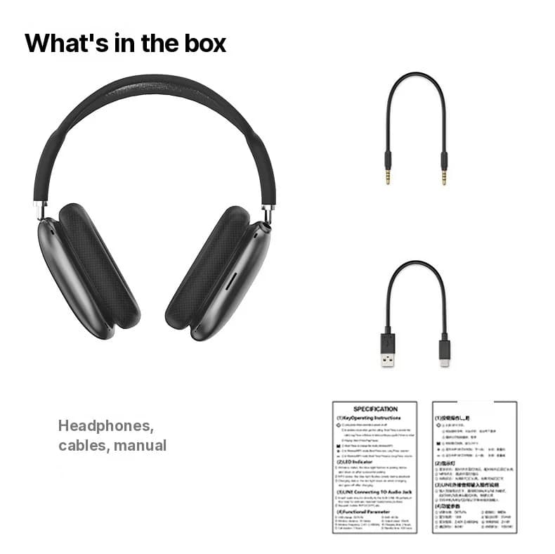 Casque supra-auriculaire Bluetooth 5.4 avec molette rotative et radio FM