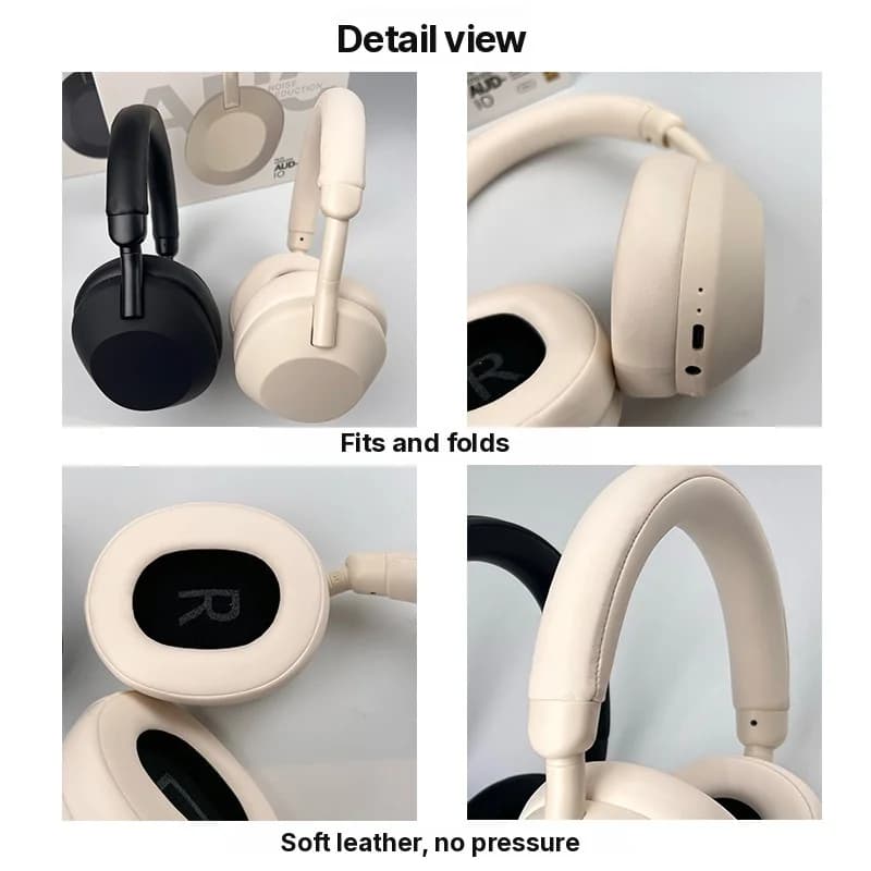 Casque Bluetooth sans fil à réduction active de bruit supra-auriculaire stéréo
