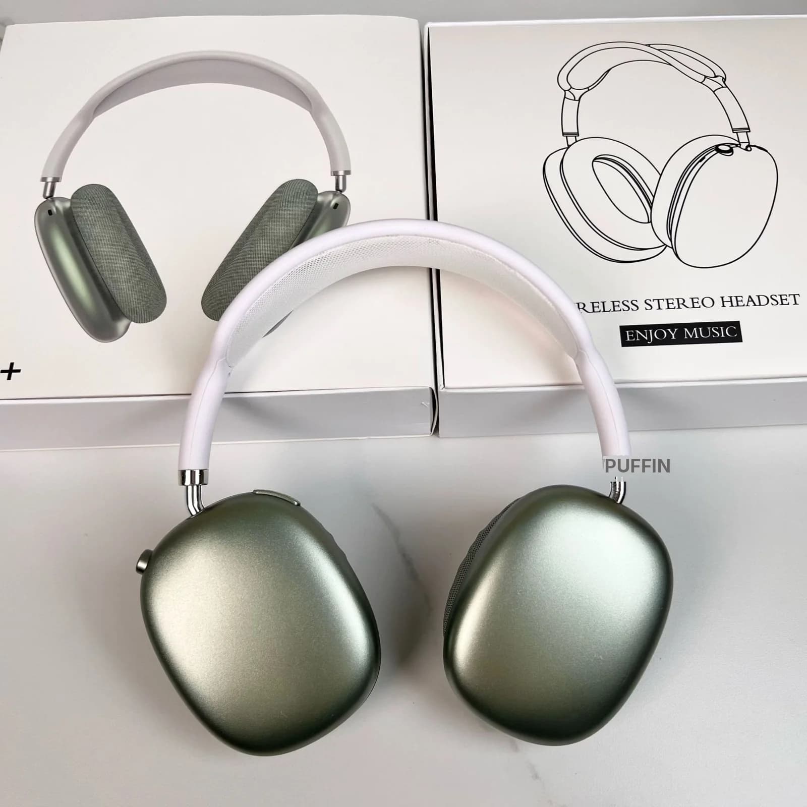 Casque sans fil Bluetooth avec radio FM et lecteur de carte TF