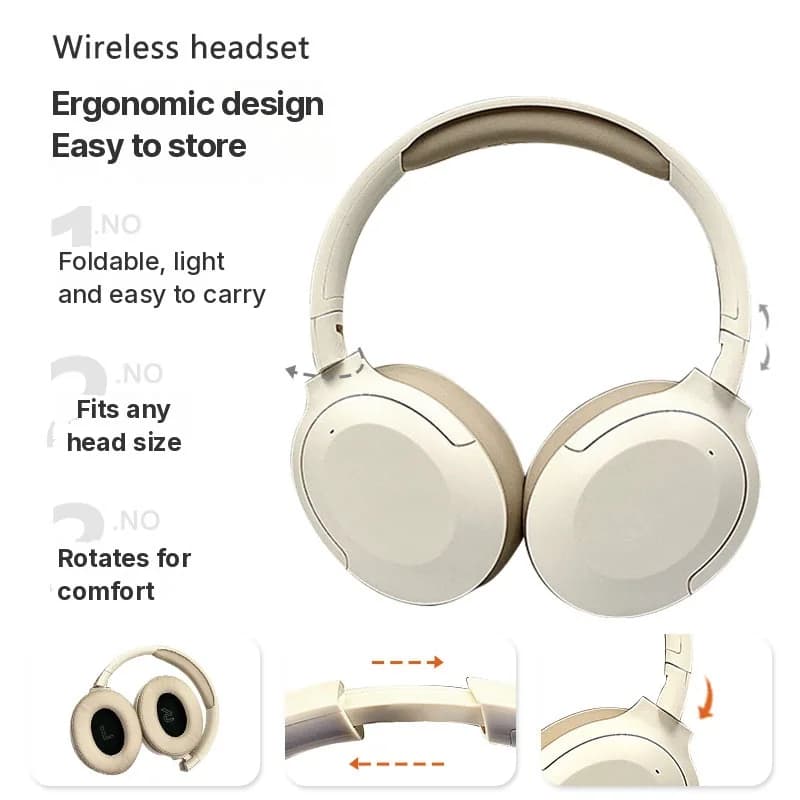 Casque Bluetooth sans fil supra-auriculaire à faible latence et longue autonomie