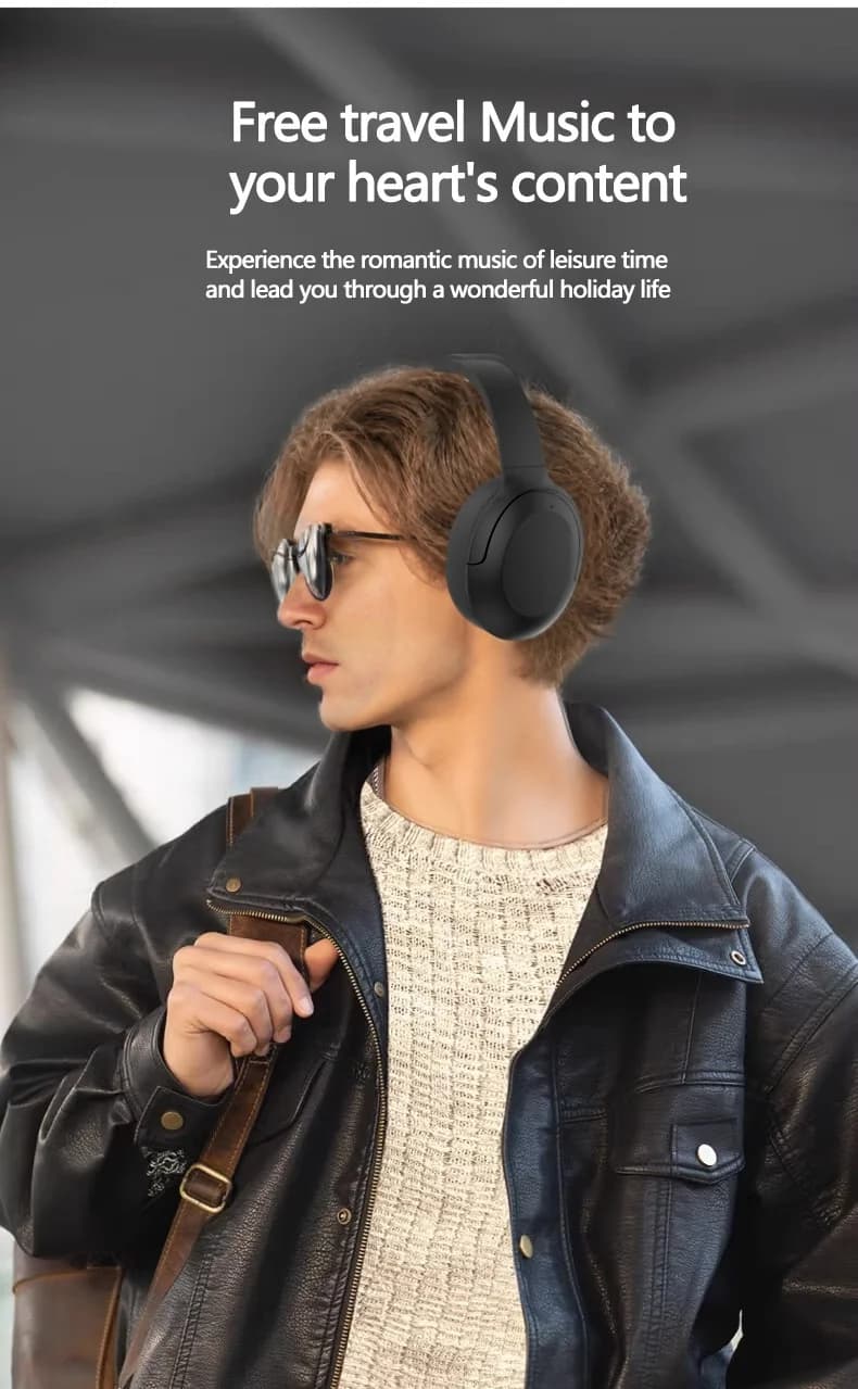 Casque Bluetooth sans fil supra-auriculaire 5.4 à réduction active du bruit