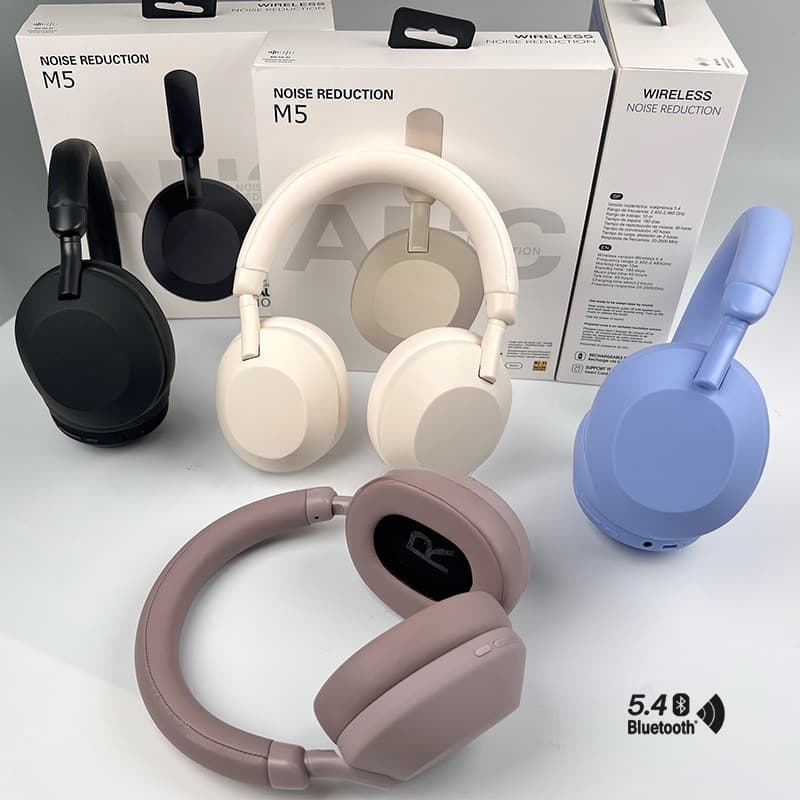 Casque Bluetooth sans fil à réduction active de bruit supra-auriculaire stéréo